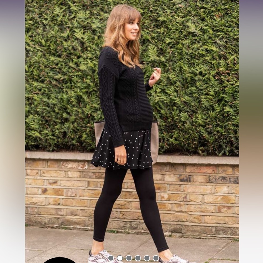 Black and White Maternity and Nursing Tunic Set from Seraphine Size 4